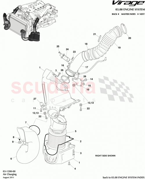 Part Diagram for Aston Martin 4G439B609AB