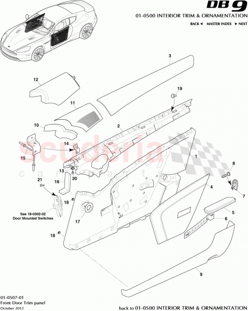 Part Diagram for Aston Martin W700767-S300