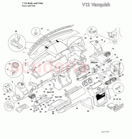 Part Diagram for Aston Martin 3R12-375517-AB