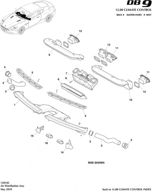 Part Diagram for Aston Martin 7G43-370807-AB