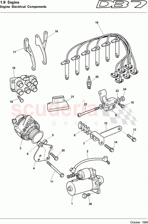Part Diagram for Aston Martin 697108