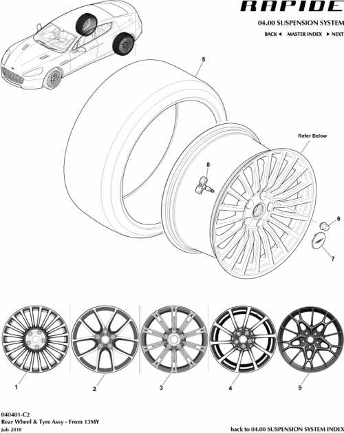Part Diagram for Aston Martin FD43-9965G-EA