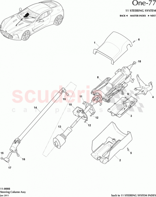 Part Diagram for Aston Martin 12023-14-6850-AA