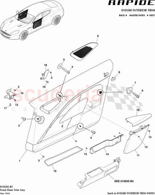 Part Diagram for Aston Martin 704328