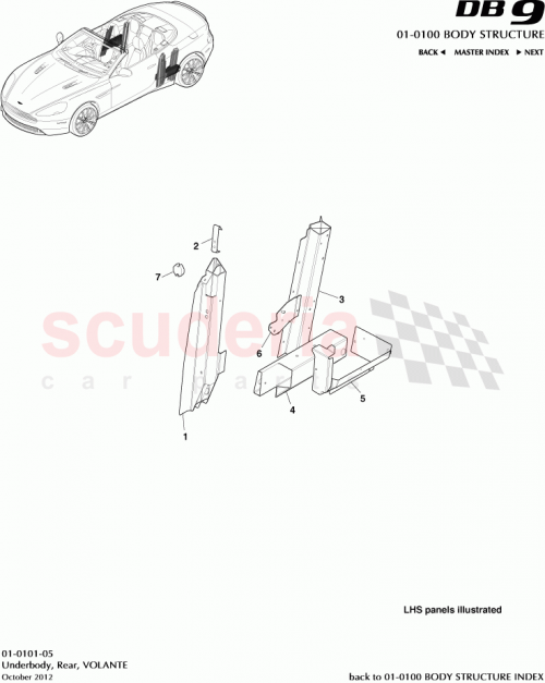 Part Diagram for Aston Martin DG43-L24576-AA