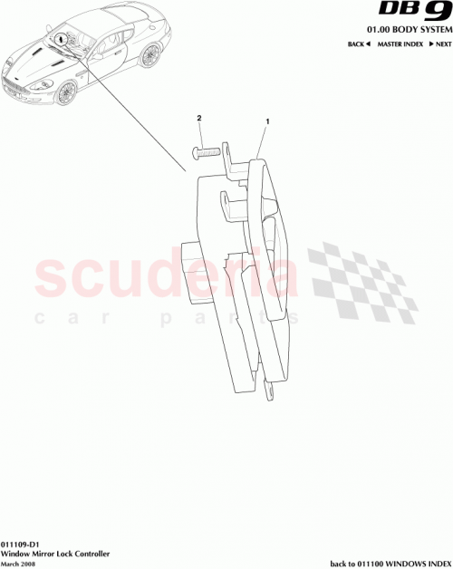 Part Diagram for Aston Martin 6G33-14540-AA