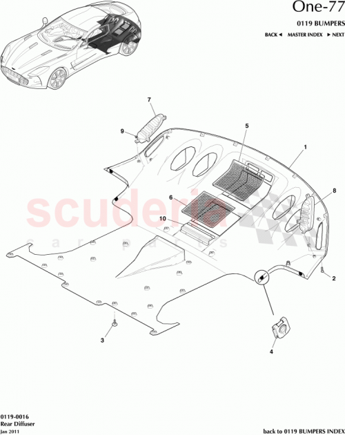 Part Diagram for Aston Martin AY93-13A565-AA