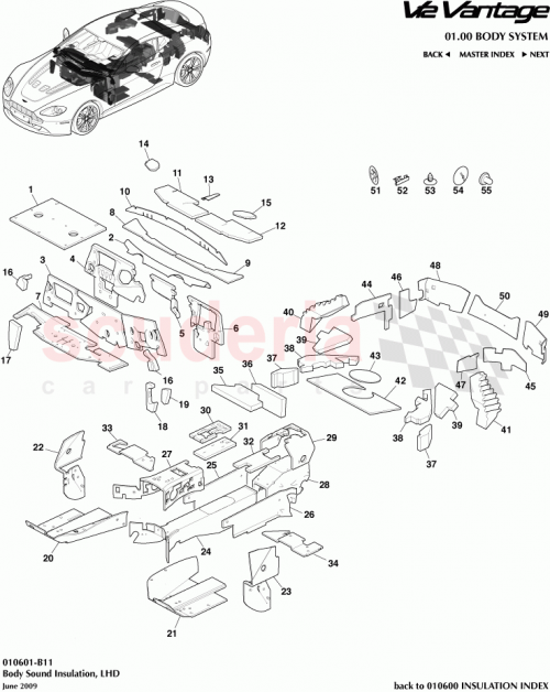 Part Diagram for Aston Martin 6G33-N46402-AB