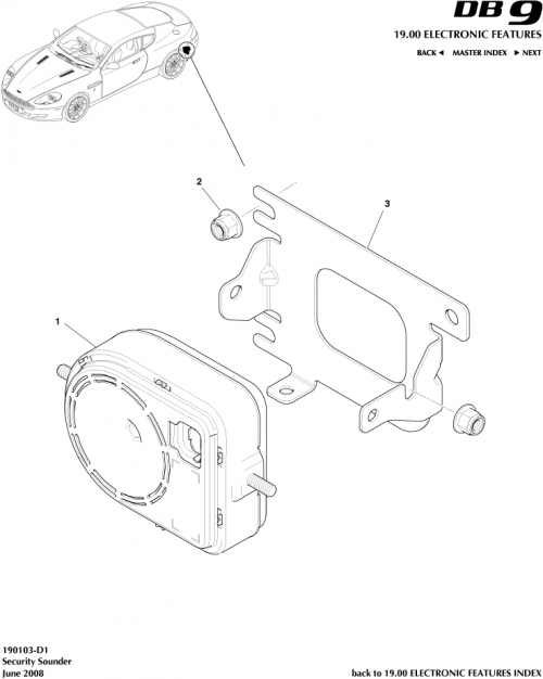 Part Diagram for Aston Martin 4G43-37-10655