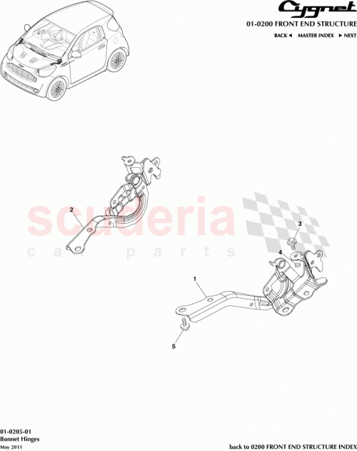 Part Diagram for Aston Martin 53420-74020