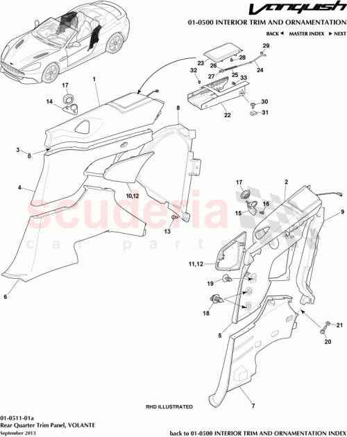Part Diagram for Aston Martin ED33-539A37-ABW