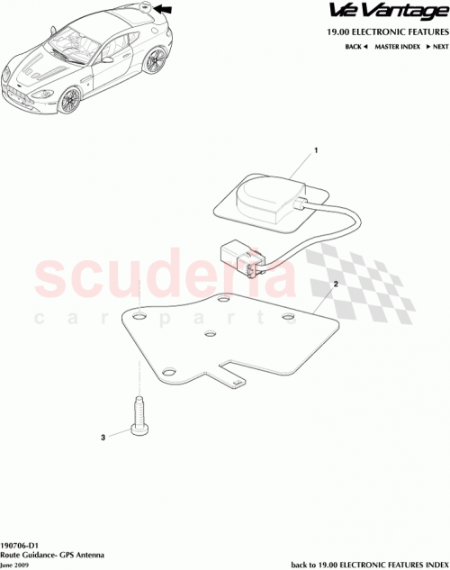 Part Diagram for Aston Martin 6G33-10E921-BE