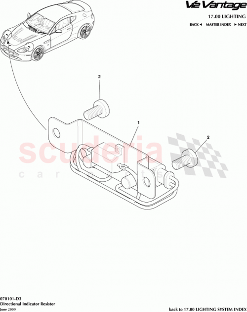 Part Diagram for Aston Martin 6G33-12A522-AB