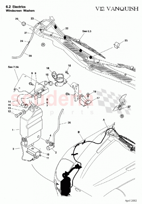 Part Diagram for Aston Martin 1R12372634AD