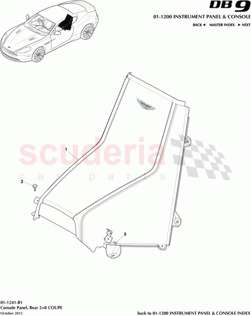 Part Diagram for Aston Martin CG43-045A12-BAW