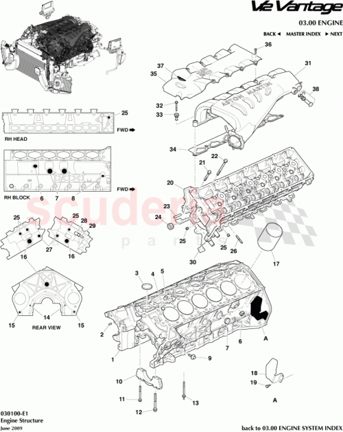 Part Diagram for Aston Martin 8D33-9J444-BB