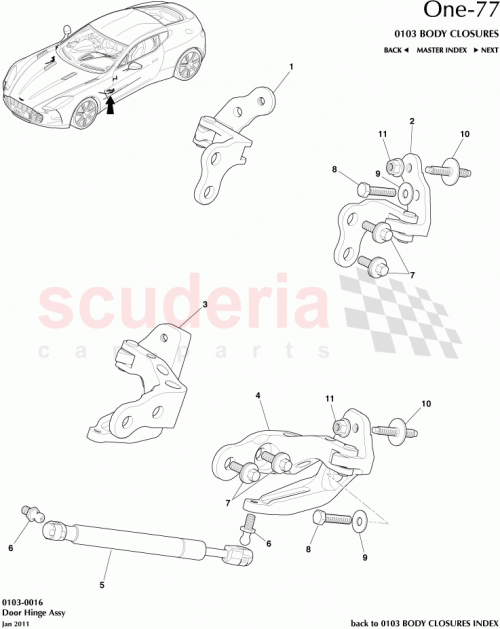 Part Diagram for Aston Martin 12023-09-6090-AA