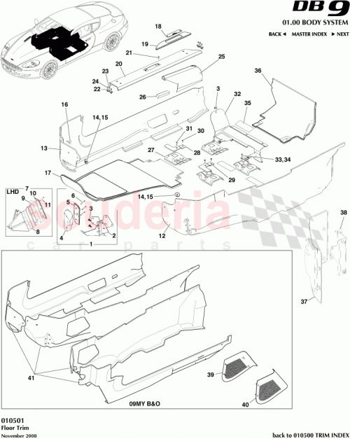 Part Diagram for Aston Martin 8G43-8979-AA