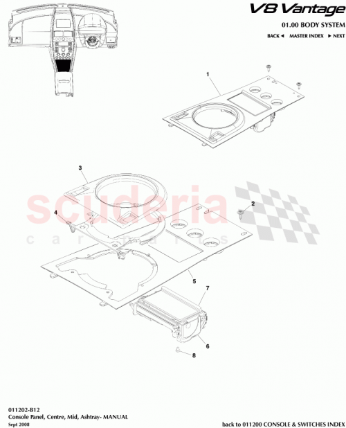 Part Diagram for Aston Martin 6G33-045A66-OA