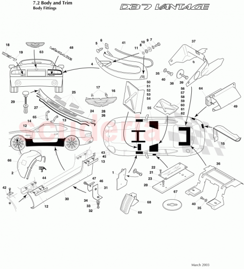 Part Diagram for Aston Martin 29-124007-AA
