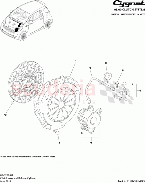 Part Diagram for Aston Martin 31482-74030