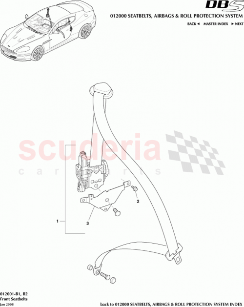 Part Diagram for Aston Martin 8D33-611B69-FBW
