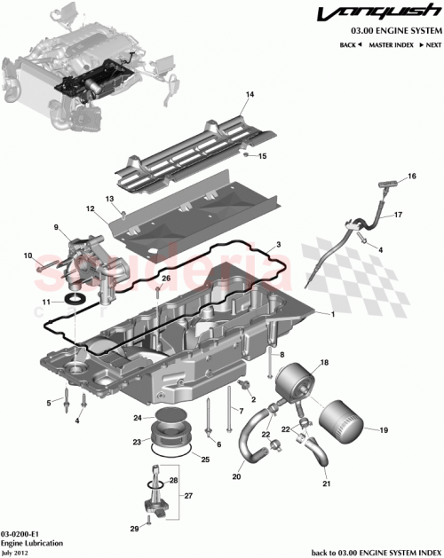Part Diagram for Aston Martin CD33-8B451-AC