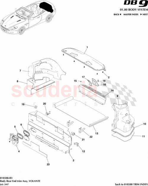 Part Diagram for Aston Martin 4G43-L45436-AA