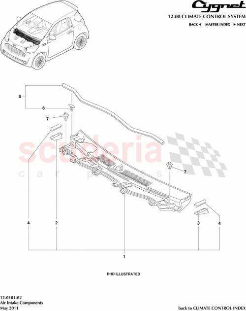 Part Diagram for Aston Martin 55708-74020