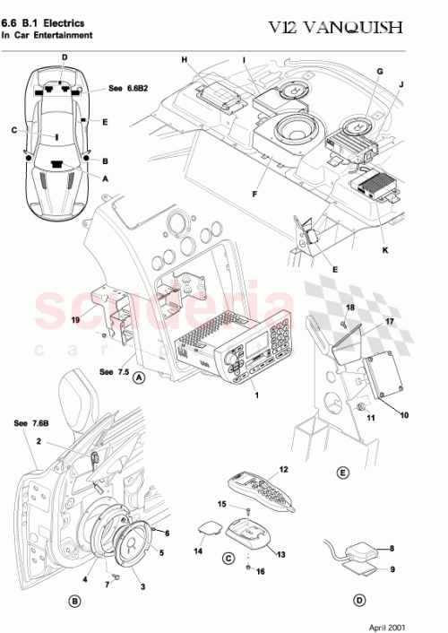 Part Diagram for Aston Martin 700121