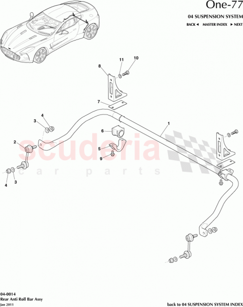 Part Diagram for Aston Martin 12023-12-1070-AB