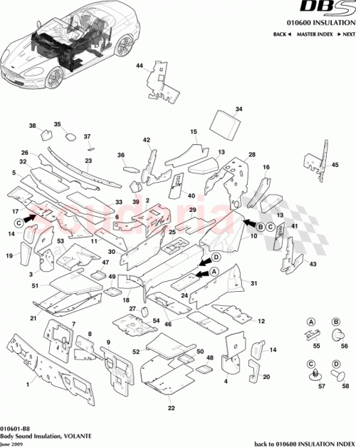 Part Diagram for Aston Martin 9G43-046B72-AA