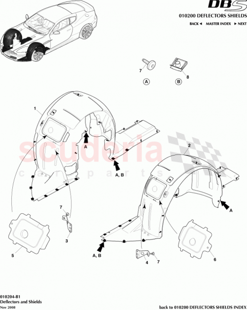 Part Diagram for Aston Martin 8D33-166572-AA