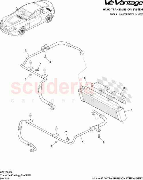 Part Diagram for Aston Martin 6G33-7F113-DB