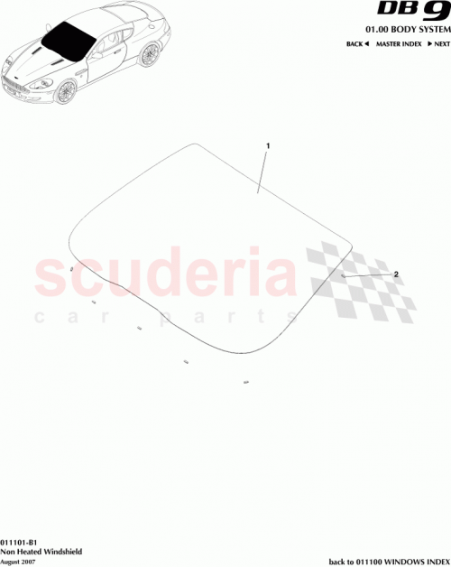 Part Diagram for Aston Martin CG43-F03102-C-P1A01