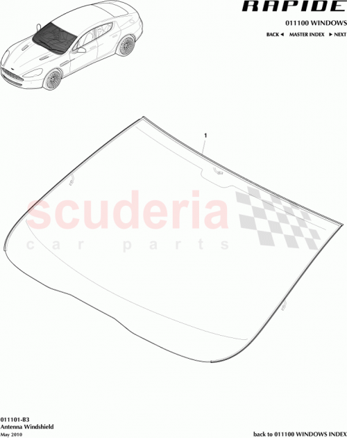 Part Diagram for Aston Martin AD43-F03102-DA