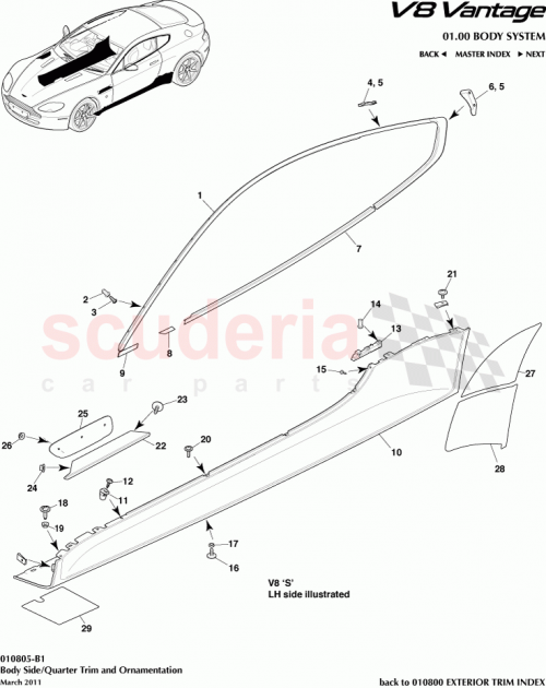 Part Diagram for Aston Martin 6G33-10626-AA