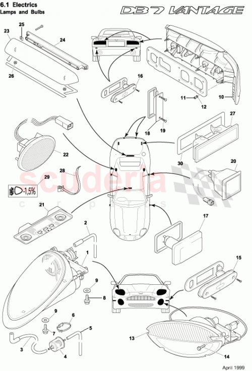 Part Diagram for Aston Martin 37-23425