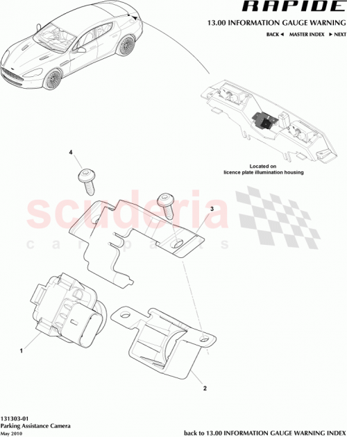 Part Diagram for Aston Martin CD43-19H494-AA