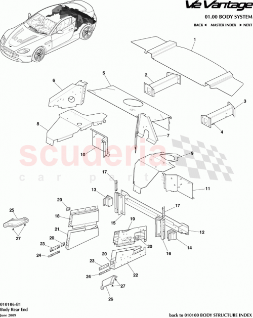 Part Diagram for Aston Martin ED23-C10515-AB