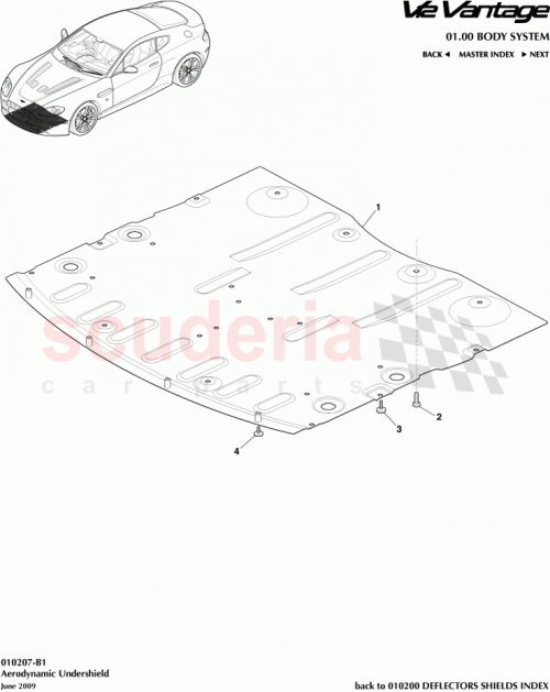 Part Diagram for Aston Martin AD23-5E209-BA