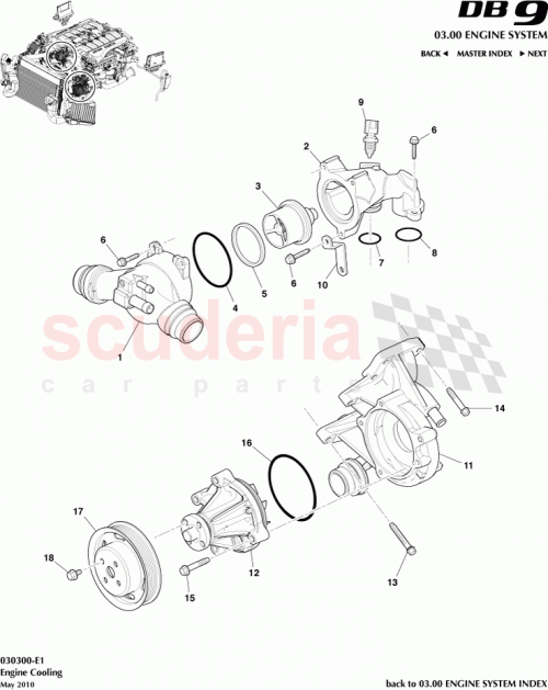 Part Diagram for Aston Martin 702842