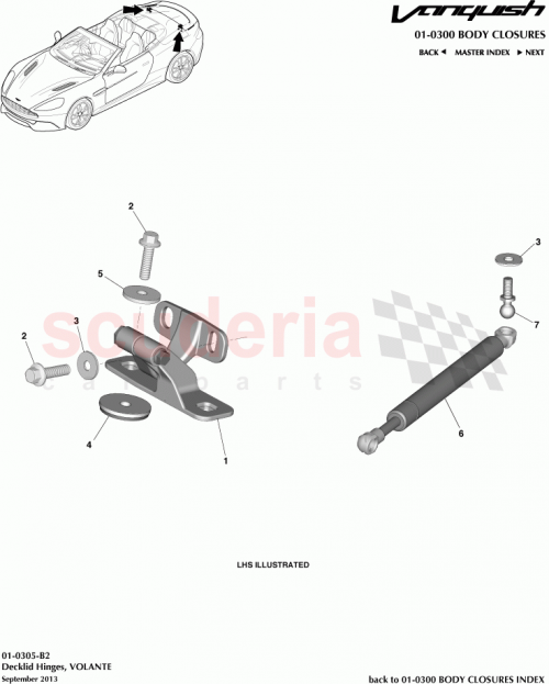 Part Diagram for Aston Martin ED33-406A10-AB