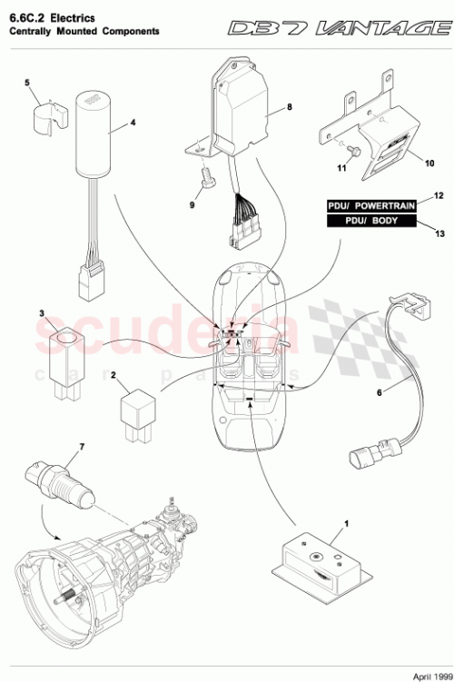 Part Diagram for Aston Martin 37-123781-AB