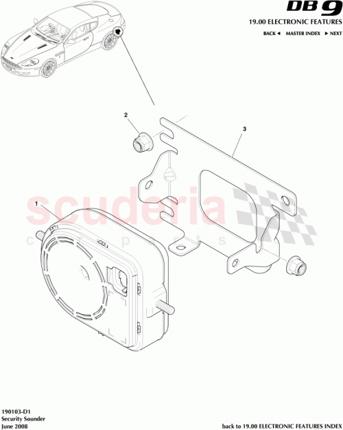 Part Diagram for Aston Martin BG43-37-11254
