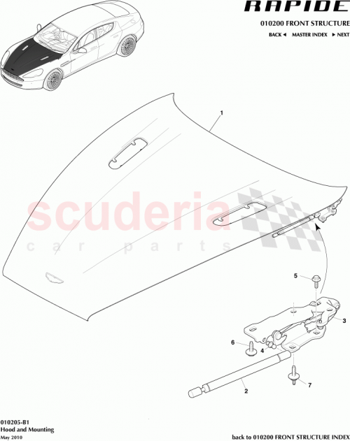 Part Diagram for Aston Martin AD43-F16612-AE
