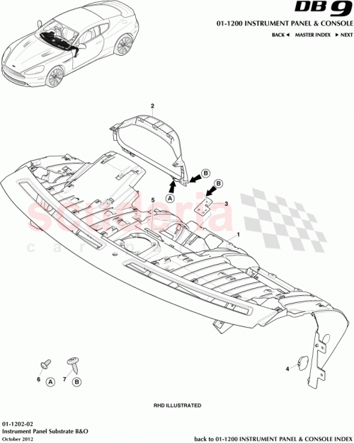Part Diagram for Aston Martin 6G33-19A392-BC