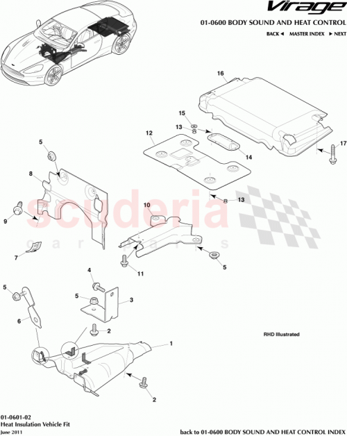 Part Diagram for Aston Martin 4G43-9A032-AG