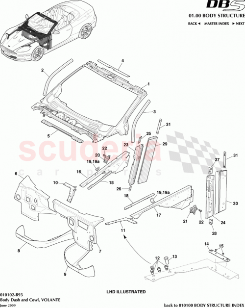 Part Diagram for Aston Martin GO6G33-17F790-AC