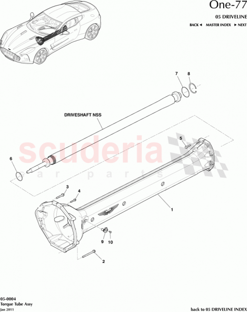 Part Diagram for Aston Martin 978F-12K073-AA